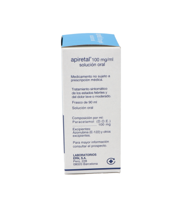 APIRETAL 100 MG/ML SOLUCION ORAL 1 FRASCO 90 ML