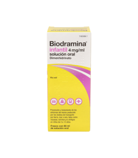 BIODRAMINA INFANTIL 4 MG/ML SOLUCION ORAL 1 FRASCO 60 ML