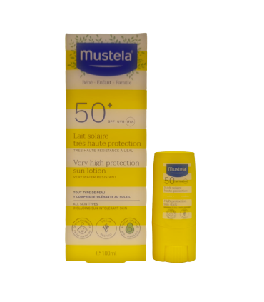 MUSTELA SOLAR LECHE 100ML + STICK SPF 50 +PACK