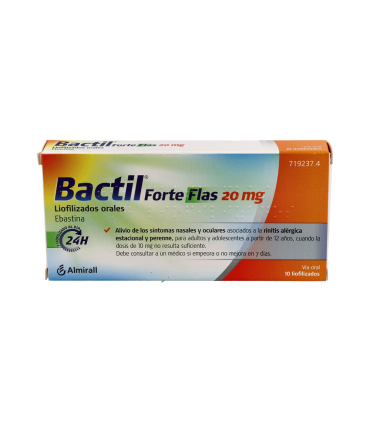 BACTIL FORTE FLAS 20 MG 10 LIOFILIZADOS ORALES