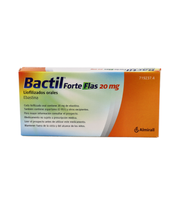BACTIL FORTE FLAS 20 MG 10 LIOFILIZADOS ORALES