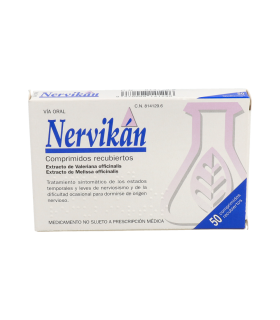 NERVIKAN 160 MG/80 MG 50 COMPRIMIDOS RECUBIERTOS
