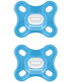 MAM CHUPETE SIL COMFORT 0M AZUL PACK DOBLE