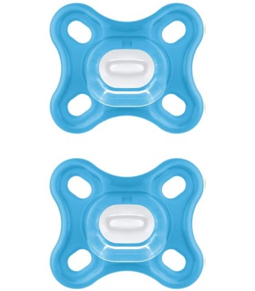 MAM CHUPETE SIL COMFORT 0M AZUL PACK DOBLE