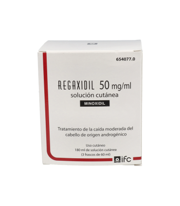 REGAXIDIL 50 MG/ML SOLUCION CUTANEA 3 FRASCOS 60 ML