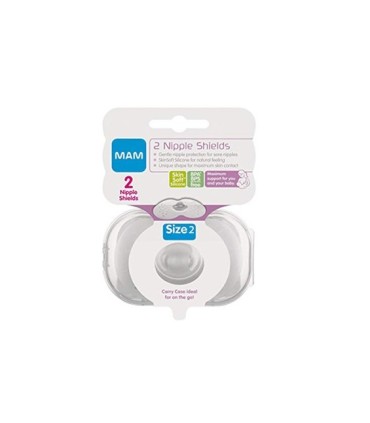MAM PEZONERA SILICONA NIPPLE SHIELDS 2U GDE