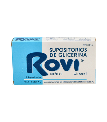 SUPOSITORIOS DE GLICERINA ROVI NIÑOS 1,44 g 15 SUPOSITORIOS