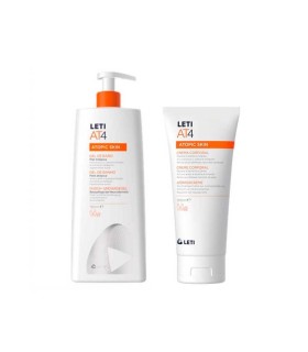 PACK LETI AT4 GEL BAÑO 750ML + LECHE CORPORAL  250ML