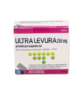 ULTRA-LEVURA 250 MG 20 SOBRES POLVO PARA SUSPENSION ORAL