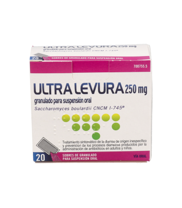 ULTRA-LEVURA 250 MG 20 SOBRES POLVO PARA SUSPENSION ORAL