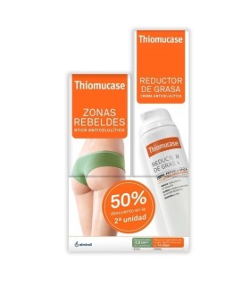 THIOMUCASE CREMA REDUCTORA 200ML + STICK ZONAS REBELDES PACK
