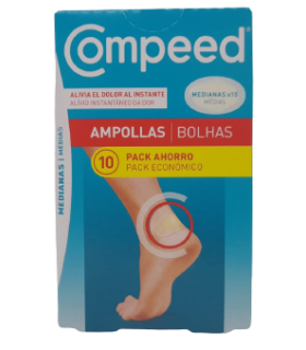 COMPEED AMPOLLAS TALLA MEDIANA 10 UNIDADES PACK AHORRO