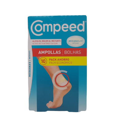 COMPEED AMPOLLAS TALLA MEDIANA 10 UNIDADES PACK AHORRO