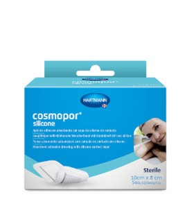 COSMOPOR SILICONE APOSITO ESTERIL 5 UNIDADES 10 CM X 8 CM