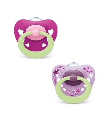 NUK CHUPETE SILICONA SIGNATURE NIGHT 06-18M 2U