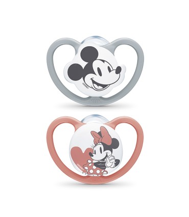 NUK CHUPETE SILICONA SPACE MICKEY 0-6M 2U NIÑO