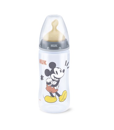 NUK BIBERON LATEX FIRST CHOICE 6M L 300ML MICKEY