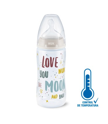 NUK BIBERON SILICONA 0-6M 300ML FAMILY LOVE
