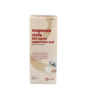 MAGNESIA CINFA 200 mg/ml SUSPENSION ORAL 1 FRASCO 260 ml