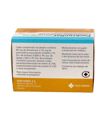 PANKREOFLAT 172 mg/80 mg 50 COMPRIMIDOS RECUBIERTOS