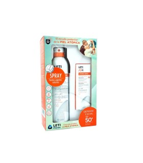PACK LETI AT4 DEFENSE SPRAY 200 ML + DEFENSE FACIAL SPF 50+ 50 ML