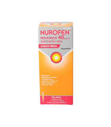 NUROFEN PEDIATRICO 40 MG/ML SUSPENSION ORAL 1 FRASCO 150 ML (SABOR FRESA)