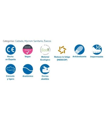 FELIZ CAMINAR ZUECOS SANITARIOS O LABORALES ABIERTOS BLANCO DIBUJOS TALLA 40