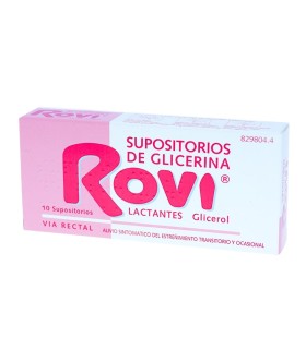 SUPOSITORIOS DE GLICERINA ROVI LACTANTES 0,672 g 10 SUPOSITORIOS