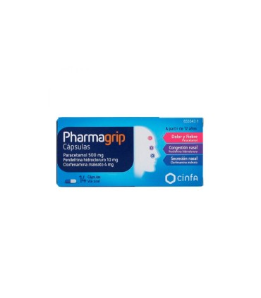 PHARMAGRIP CONGESTION Y SECRECION NASAL 14 CAPSULAS