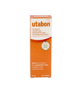 UTABON 0,5 MG/ML SOLUCION PARA PULVERIZACION NASAL 1 FRASCO 15 ML (CON BOMBA DOSIFICADORA)