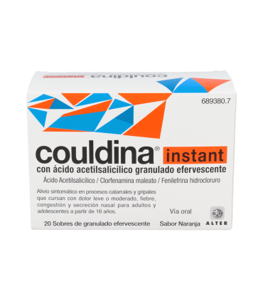 COULDINA INSTANT CON ACIDO ACETILSALICILICO 20 SOBRES GRANULADO EFERVESCENTE