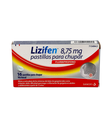 LIZIFEN 8,75 MG 16 PASTILLAS PARA CHUPAR (SABOR MENTA)