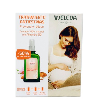 WELEDA MUM ACEITE MASAJE ANTIESTRIAS 100ML DUPLO