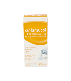CINFAMUCOL CARBOCISTEINA 50 MG/ML SOLUCION ORAL 1 FRASCO 200 ML