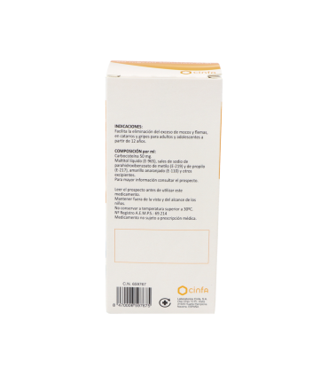CINFAMUCOL CARBOCISTEINA 50 MG/ML SOLUCION ORAL 1 FRASCO 200 ML