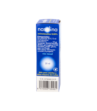 NASOLINA 0,57 mg/ml SOLUCION PARA PULVERIZACION NASAL 1 FRASCO 20 ml