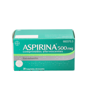 ASPIRINA 500 MG 20 COMPRIMIDOS EFERVESCENTES