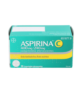 ASPIRINA C 400 mg/240 mg 20 COMPRIMIDOS EFERVESCENTES