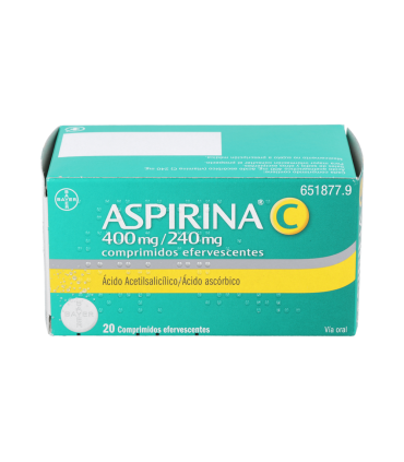 ASPIRINA C 400 mg/240 mg 20 COMPRIMIDOS EFERVESCENTES