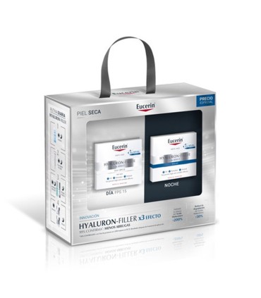 EUCERIN HYALURON FILLER PIEL SECA CREMA DIA FPS15 + CREMA DE NOCHE PACK