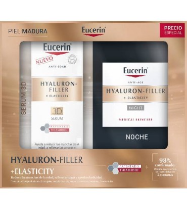EUCERIN HYALURON FILLER ELASTICITY SERUM + CREMA DE NOCHE PACK