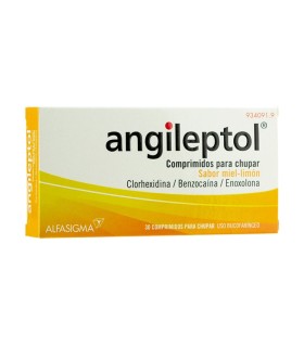 ANGILEPTOL 30 COMPRIMIDOS PARA CHUPAR (SABOR MIEL-LIMON)