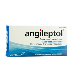ANGILEPTOL 30 COMPRIMIDOS PARA CHUPAR (SABOR MENTA-EUCALIPTO)