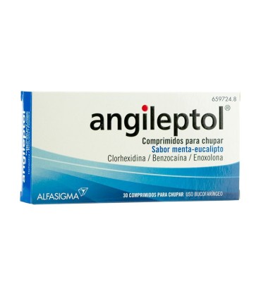ANGILEPTOL 30 COMPRIMIDOS PARA CHUPAR (SABOR MENTA-EUCALIPTO)