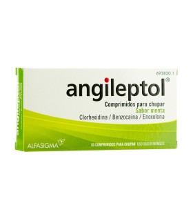 ANGILEPTOL 30 COMPRIMIDOS PARA CHUPAR (SABOR MENTA)