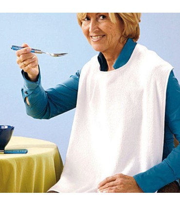 AYUDAS DINAMICAS BABERO DE RIZO  BLANCO 48X70 CM  REF:570100