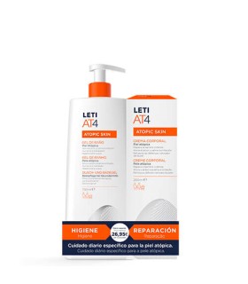 LETI AT4 GEL DE BAÑO 750 ML + CREMA CORPORAL 200 ML PACK