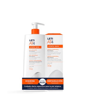 LETI AT4 GEL DE BAÑO 750 ML + CREMA CORPORAL 200 ML PACK