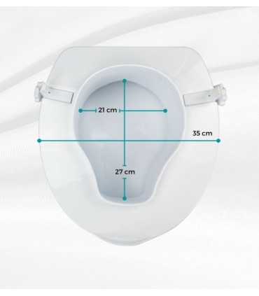 MCI ELEVADOR WC 14CM SIN TAPA  BLANCO ( HASTA 160 KG )