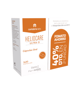 HELIOCARE CAPSULAS ULTRA D 30 X 2 DUPLO -40% 2º UNIDAD (ANUAL - INTENSIDAD SOLAR MEDIA)